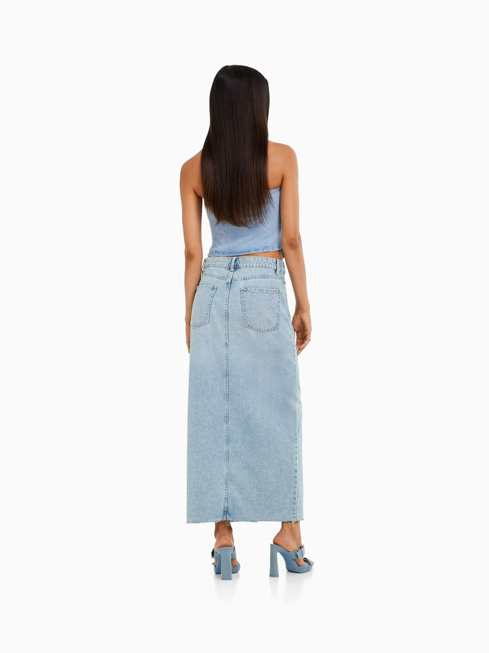 Langer Jeansrock