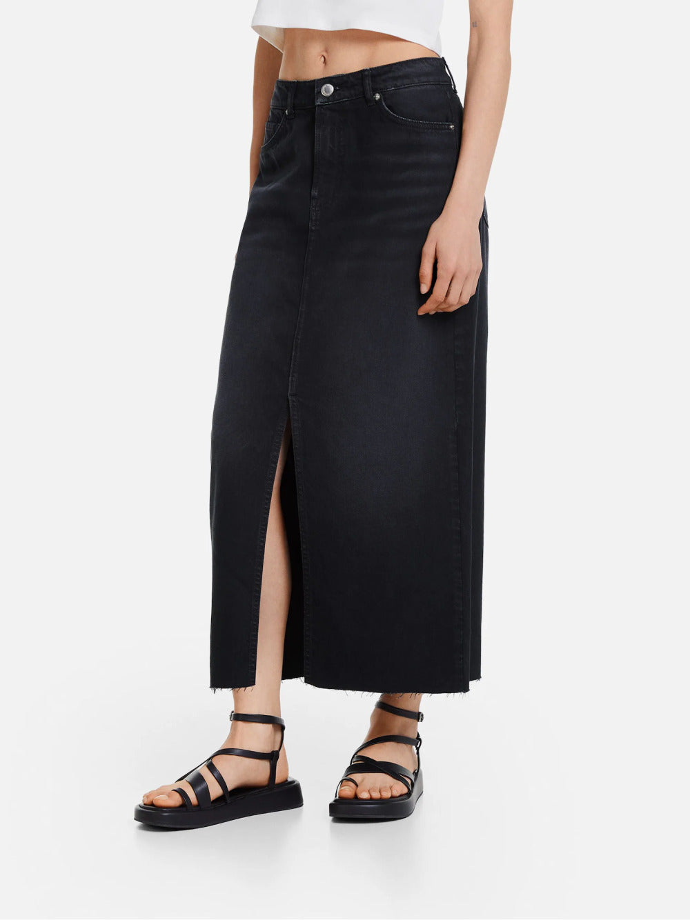 Langer Jeansrock