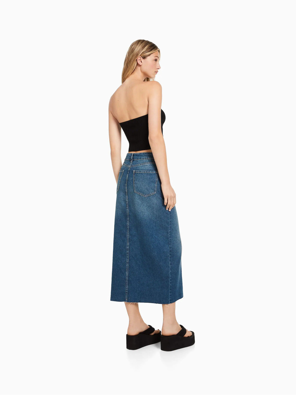 Langer Jeansrock