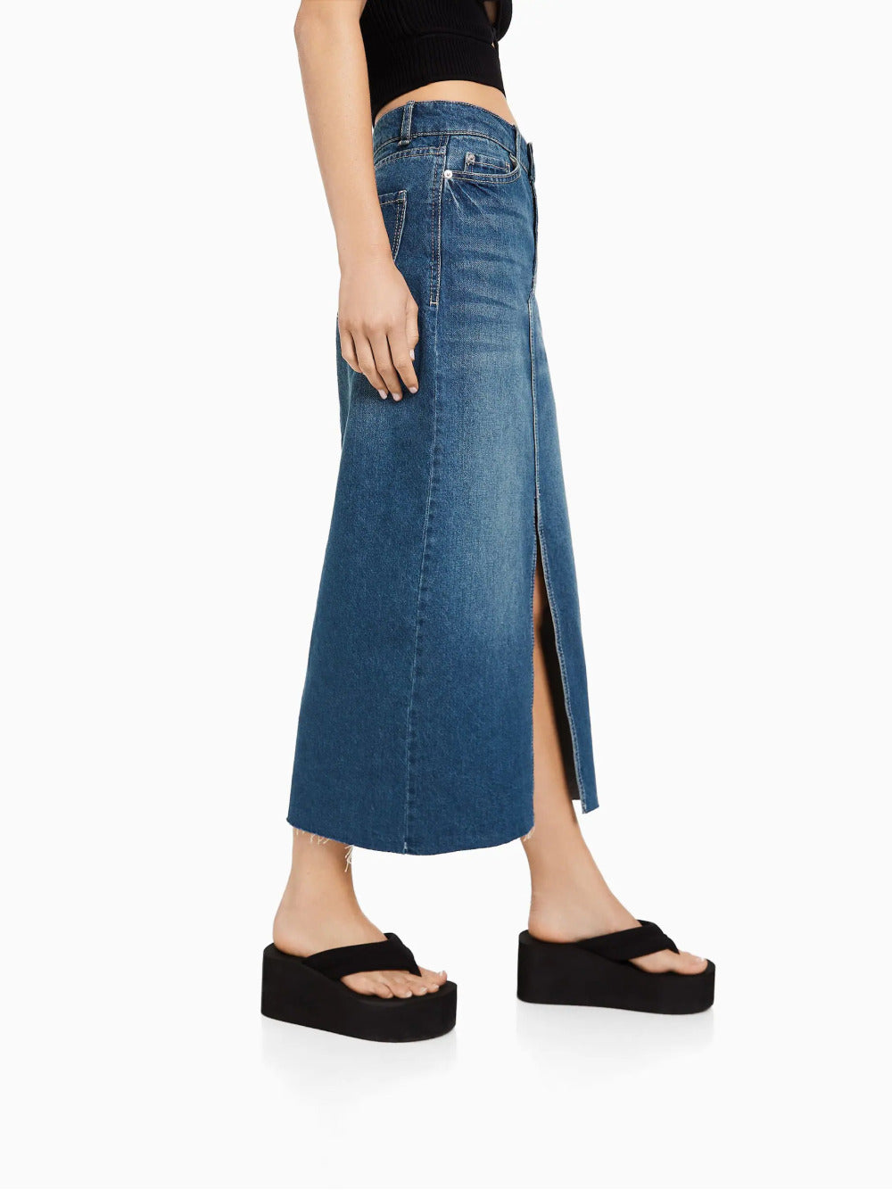 Langer Jeansrock