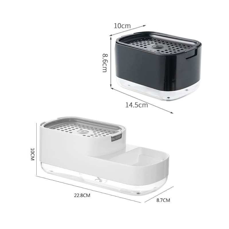 Detergent dispenser og svampholder til vask