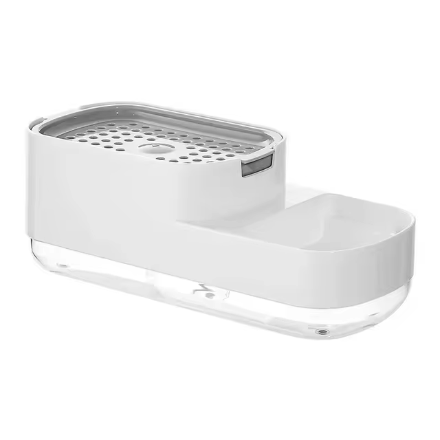 Detergent dispenser og svampholder til vask